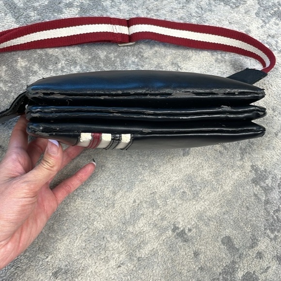 Bally Bum Bag Fanny Pack Sling Belt Bag Stripe DIY NEEDS REPAIR - Picture 7 of 17